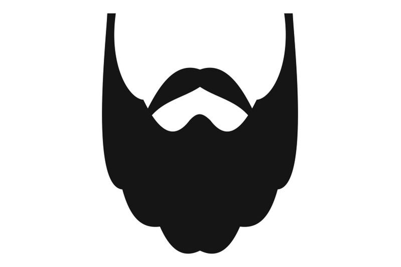 long-beard-icon-simple-style