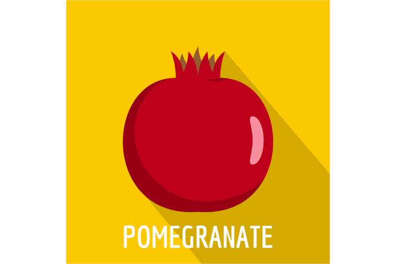 pomegranate-icon-flat-style