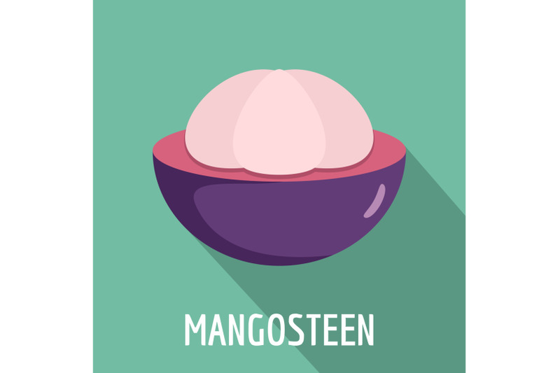 mangosteen-icon-flat-style
