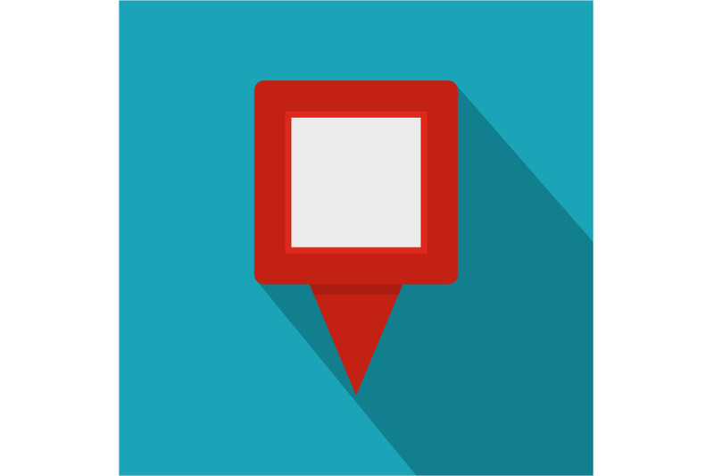 square-pin-icon-flat-style