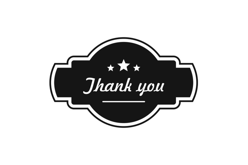 thank-you-label-icon-simple-style