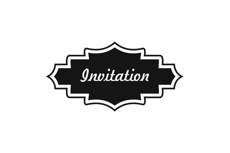 invitation-label-icon-simple-style