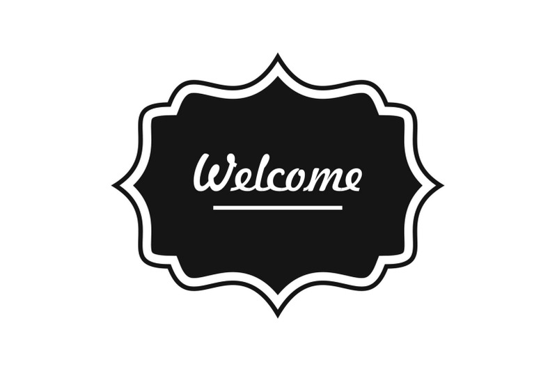 weicome-label-icon-simple-style