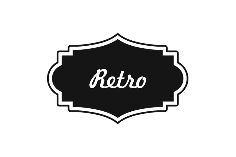 retro-label-icon-simple-style