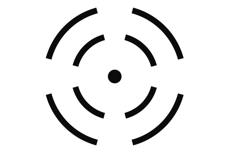 point-radar-icon-simple-style