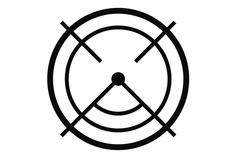 aim-radar-icon-simple-style