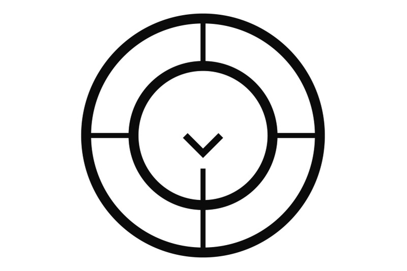 check-of-radar-icon-simple-style