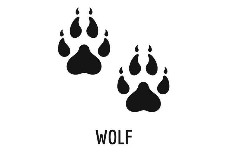 wolf-step-icon-simple-style