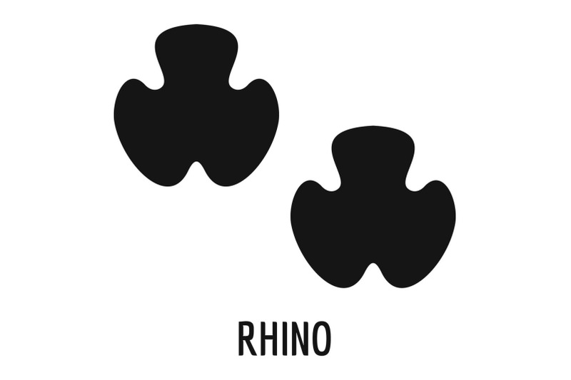 rhino-step-icon-simple-style