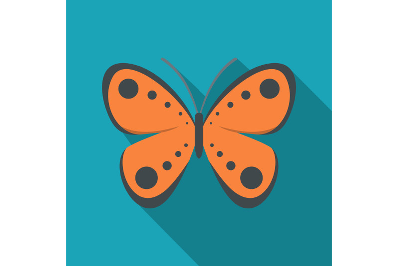 tropical-butterfly-icon-flat-style