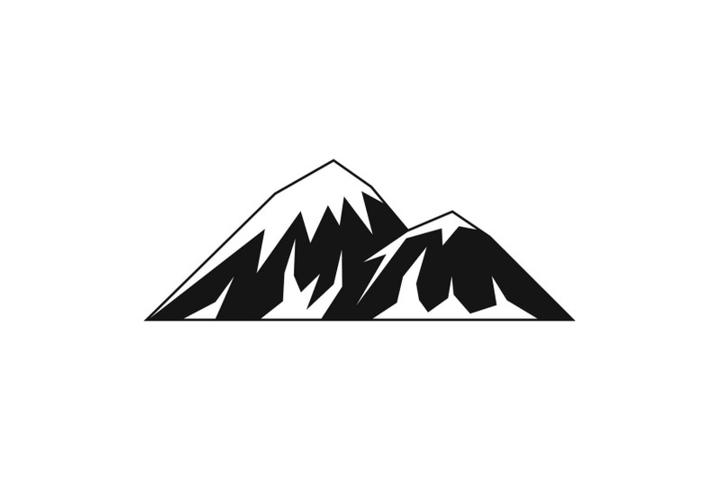 climbing-on-mountain-icon-simple-style