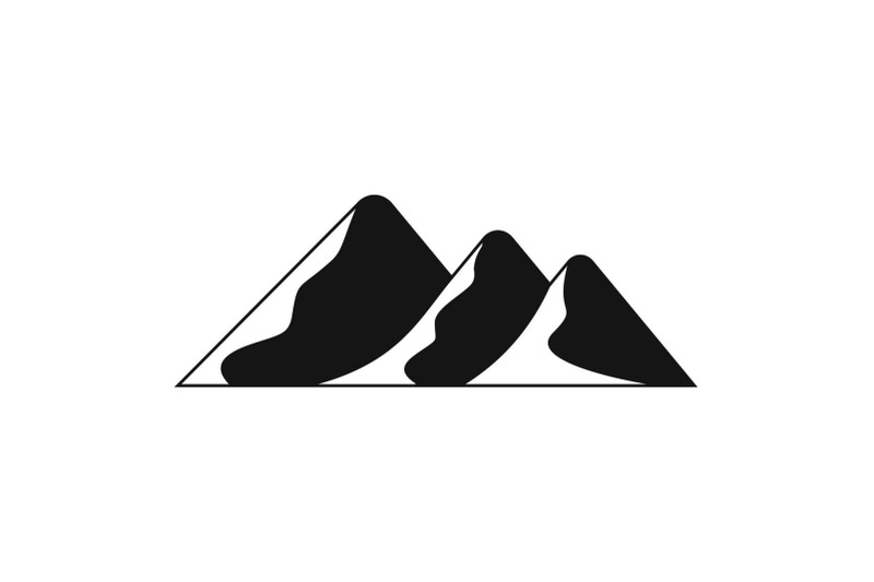 travel-to-mountain-icon-simple-style