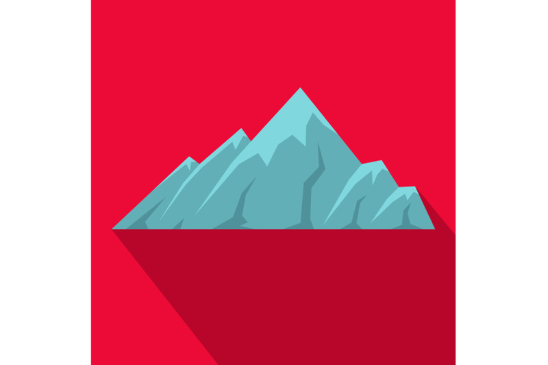 alpine-mountain-icon-flat-style