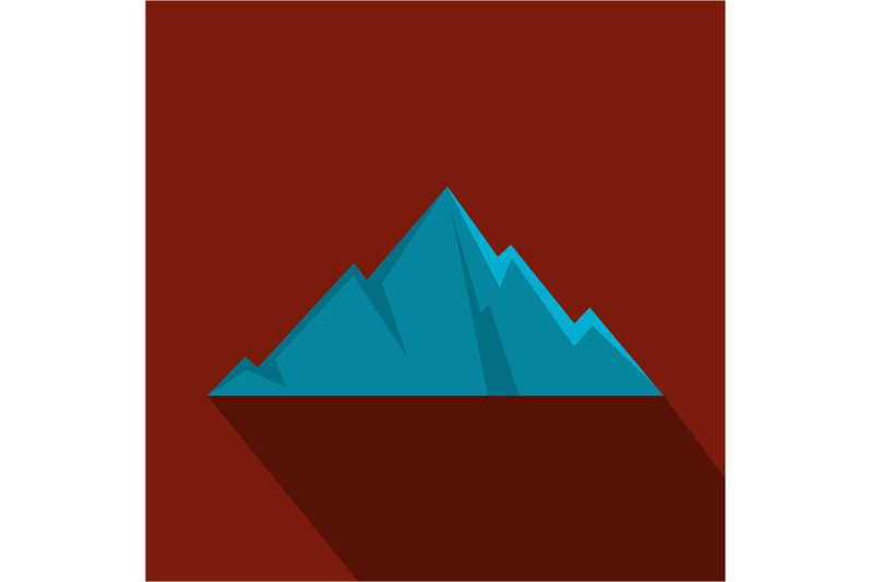 pointing-mountain-icon-flat-style