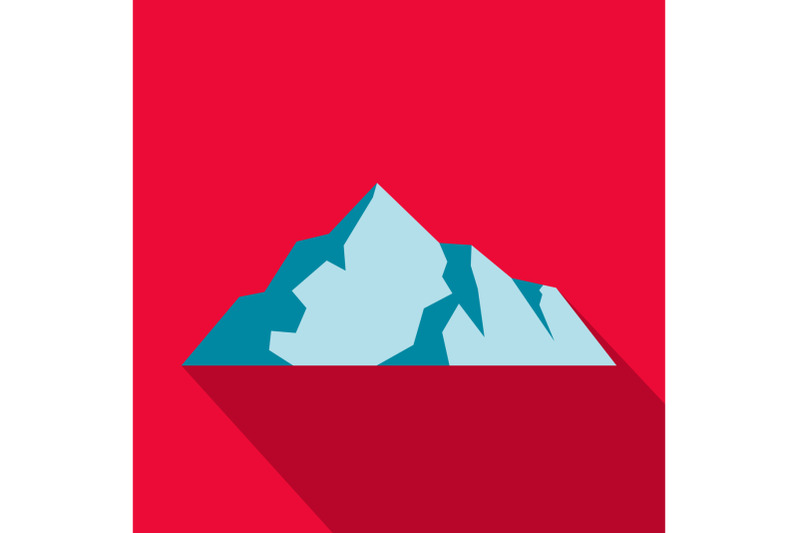 ice-mountain-icon-flat-style