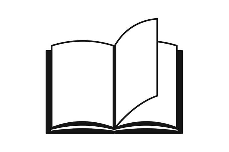 book-page-icon-simple-black-style