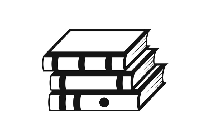 book-school-icon-simple-black-style