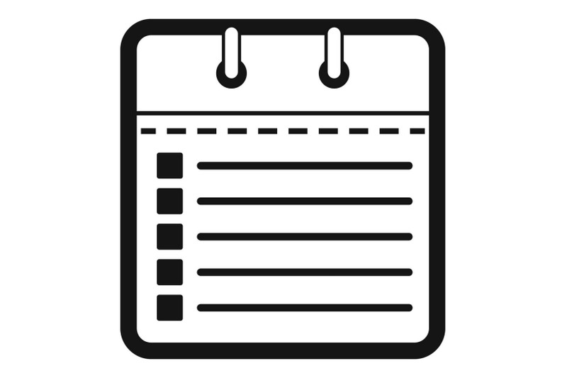 calendar-list-icon-simple-black-style