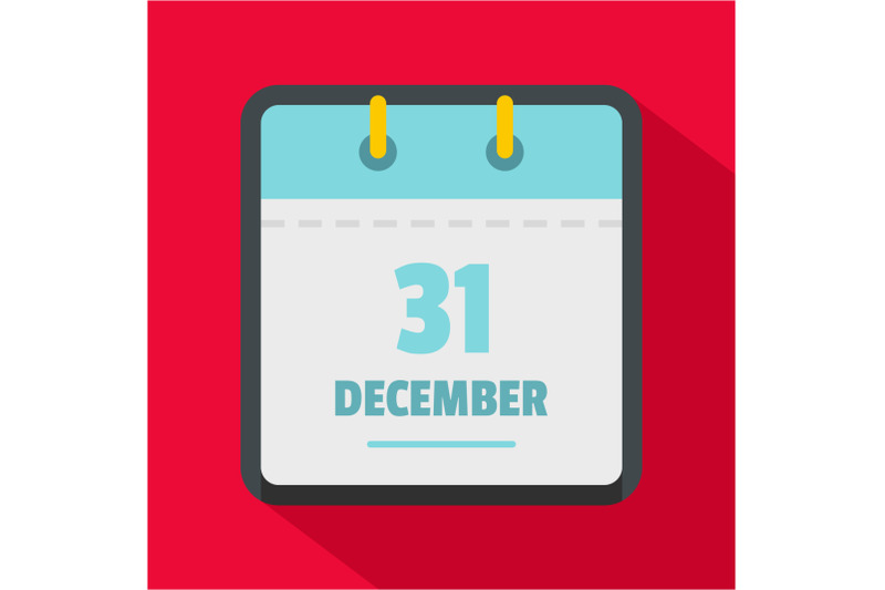calendar-thirty-first-december-icon-flat-style