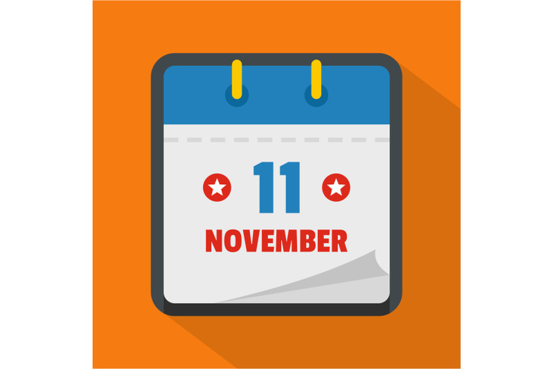 calendar-eleventh-november-icon-flat-style