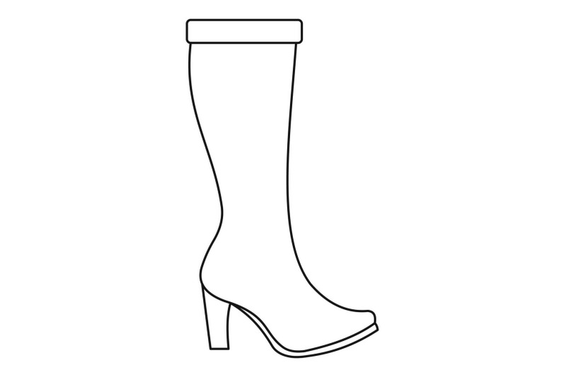 woman-boots-icon-vector-thin-line