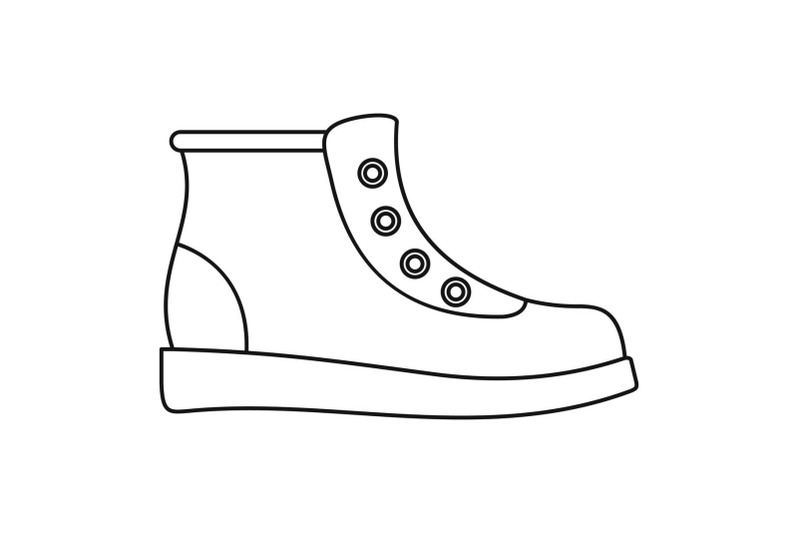 hiking-boots-icon-vector-thin-line