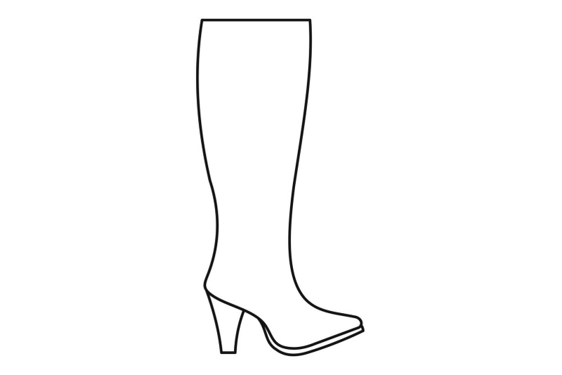 woman-boots-icon-vector-thin-line