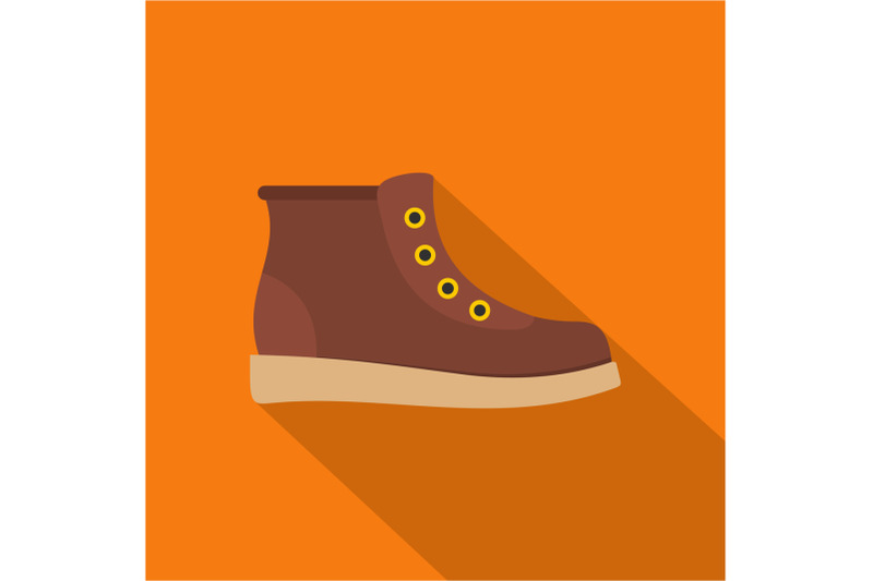 hiking-boots-icon-vector-flat