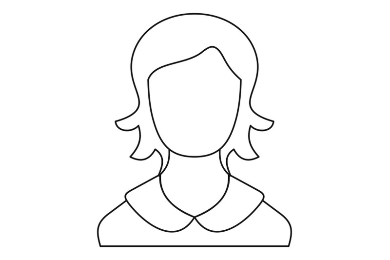 female-user-icon-vector-thin-line