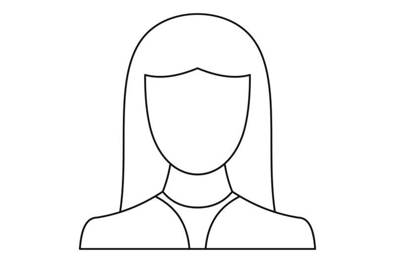 female-avatar-icon-vector-thin-line