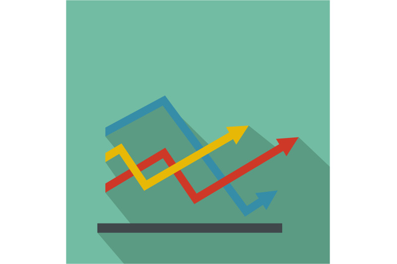 line-chart-icon-vector-flat