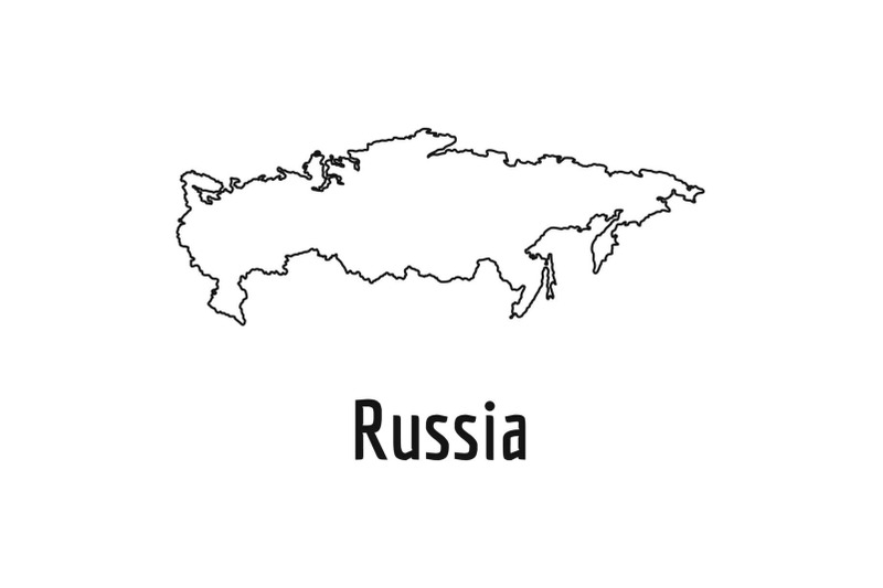 russia-map-thin-line-vector-simple