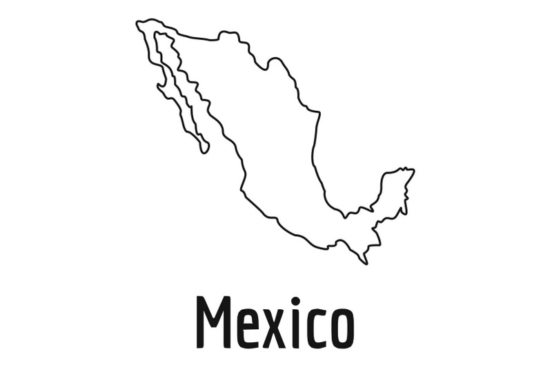 mexico-map-thin-line-vector-simple