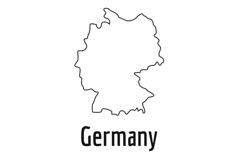 germany-map-thin-line-vector-simple