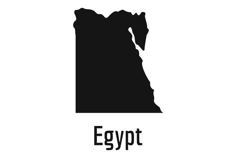 egypt-map-in-black-vector-simple