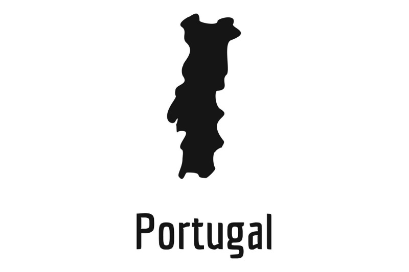 portugal-map-in-black-vector-simple