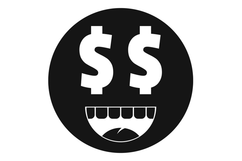 money-smile-icon-vector-simple