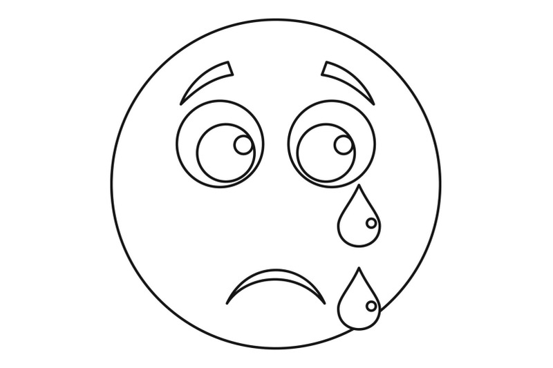 cry-smile-icon-vector-thin-line