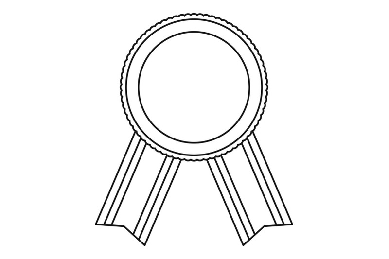 award-ribbon-icon-vector-thin-line