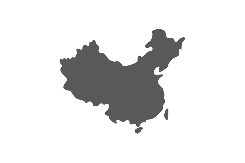 china-map-icon-vector-simple