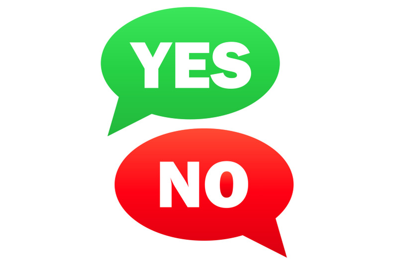 yes-and-no-icon-vector-simple