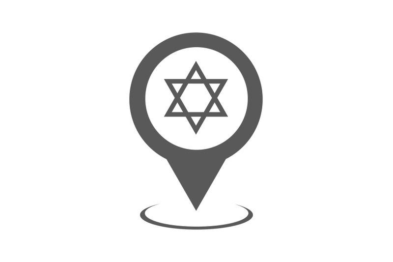 synagogue-map-pointer-icon-vector-simple