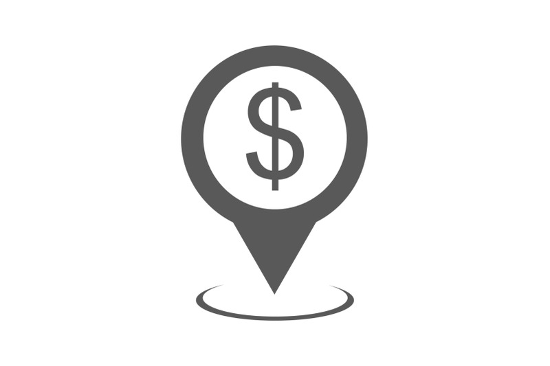 bank-map-pointer-icon-vector-simple