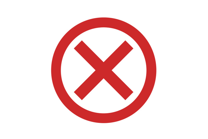 no-sign-icon-vector-simple