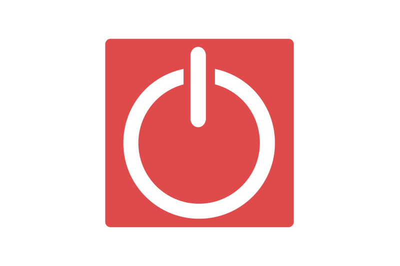 red-power-icon-vector-simple