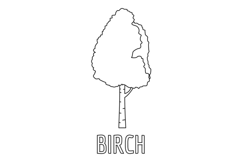 birch-icon-outline-style