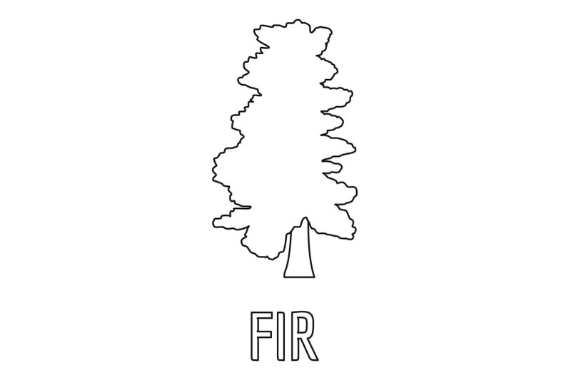 fir-tree-icon-outline-style