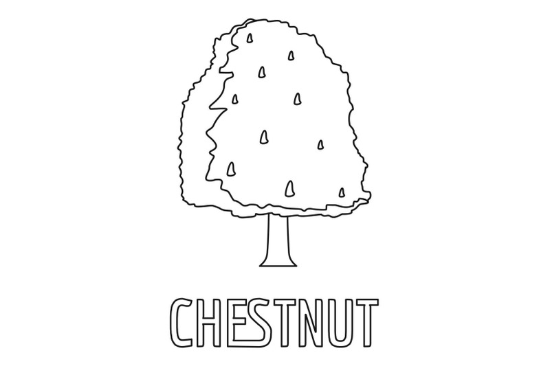 chestnut-icon-outline-style