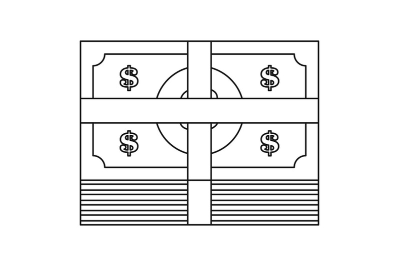 cash-icon-outline-style