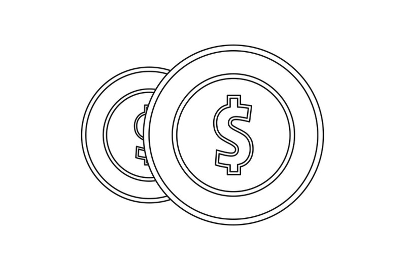 coin-icon-outline-style